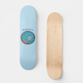 Sonnenseebewohner unter Wasser zeichnend Cartoon Skateboard (Vorderseite)