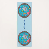 Sonnenseebewohner unter Wasser zeichnend Cartoon Yogamatte (Vorderseite)