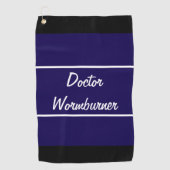 Sonnenseeblauer Würmer-Geschenk für Golfer Golfhandtuch (Vorderseite)
