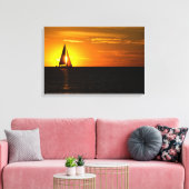 Sonnensegel auf See Leinwanddruck (Insitu (Wohnzimmer))