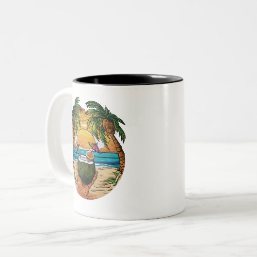 Sonnensegel: Die endlosen Sommerbesichtigungen ver Zweifarbige Tasse (Vorderseite Links)