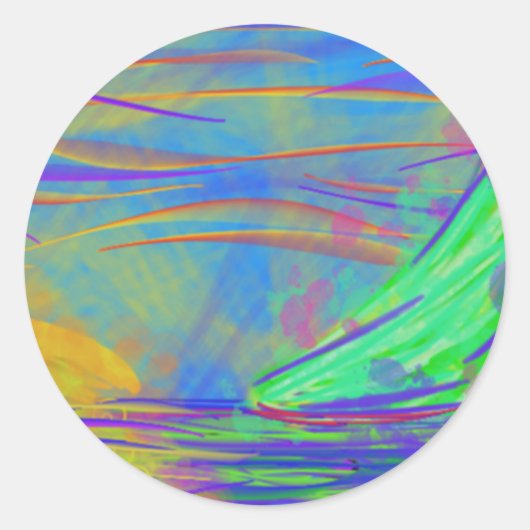 Sonnensegel Runder Aufkleber (Vorderseite)