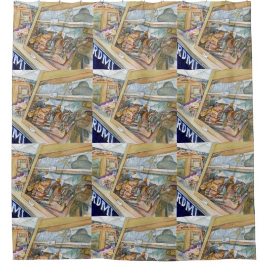 Sonnenseite der Wahnsinn Duschvorhang (Vorderseite)