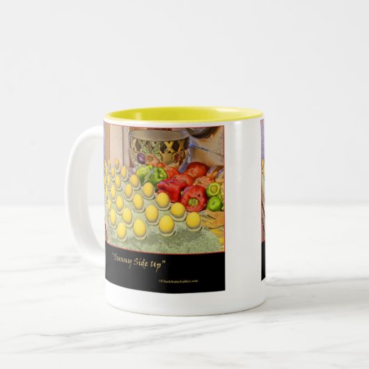 "Sonnenseite-oben" Schale 15oz Zweifarbige Tasse (Vorderseite Links)