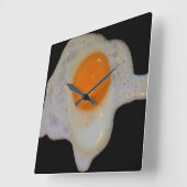 Sonnenseite-oben Spiegelei Quadratische Wanduhr (Winkel)