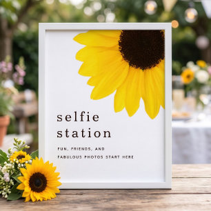 Sonnenselbstportrait-Stationsschild 18. Geburtstag Poster