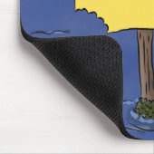 Sonnensevogel umgeben von Haifischen Cartoon Mousepad (Ecke)