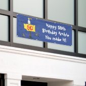 Sonnensevogel umkreist von Haifischen Cartoon-Bann Banner (Äußeres Gebäude)