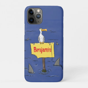 Sonnensevogel umkreist von Haifischen Cartoon Case-Mate iPhone Hülle