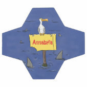 Sonnensevogel umkreist von Haifischen Cartoon Fußball (Flach)