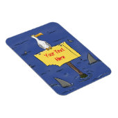 Sonnensevogel umkreist von Haifischen Cartoon Magnet (Rechte Seite)