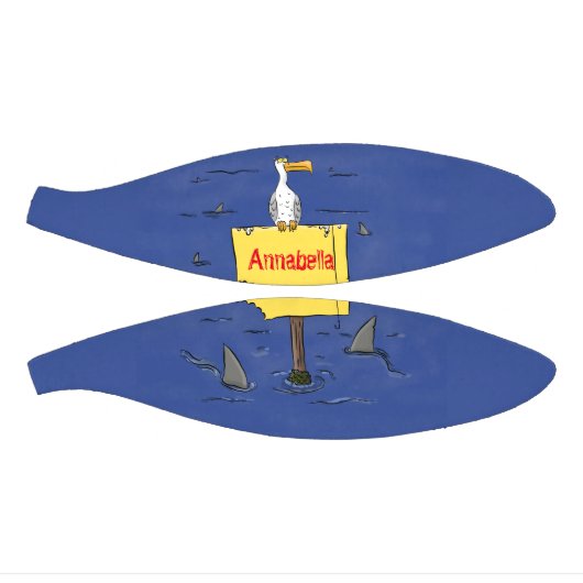 Sonnensevogel umkreist von Haifischen Cartoon Mini Basketball (Panele)