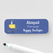 Sonnensevogel umkreist von Haifischen Cartoon Namensschild (Beispiel)