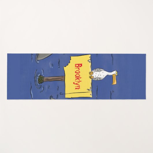 Sonnensevogel umkreist von Haifischen Cartoon Yogamatte (Vorderseite (Horizontal))