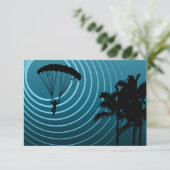 Sonnenskydiving Einladung (Stehend Vorderseite)