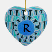 SONNENSOLARENERGIEVALENTINS DACHHERZMONOGRAM KERAMIKORNAMENT (Hinten)