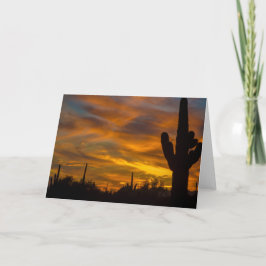 Sonnensonde Arizona Grußkarte Saguaros im Himmel Karte