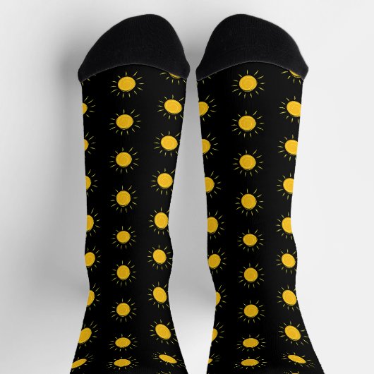 Sonnensonne Schwarz Socken (Oben)