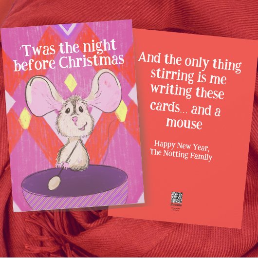 Sonnenspätlicht nach Weihnachten Neujahrskarte