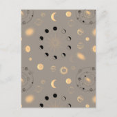 Sonnenstars Mond startet Planeten schwarzen Goldes Postkarte (Vorderseite)