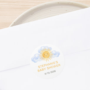 Sonnenstrahl-Baby-Party Runder Aufkleber