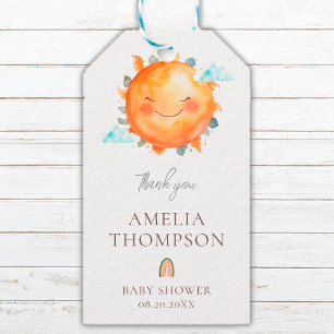Sonnenstrahl Boho Regenbogen Baby Shower Geschenka Geschenkanhänger