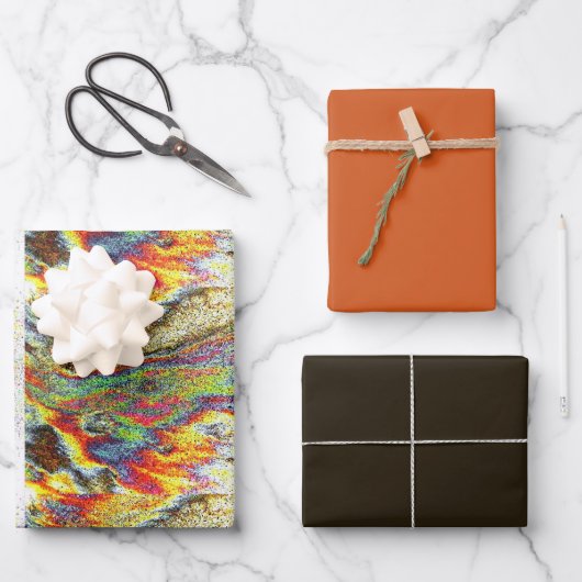 Sonnenstrahl-Flaredesign Geschenkpapier Set (Vorderseite)
