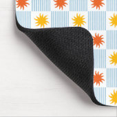 Sonnenstrahl gestreiftes Schachbrett-Mauspad Mousepad (Ecke)