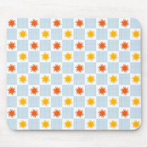 Sonnenstrahl gestreiftes Schachbrett-Mauspad Mousepad