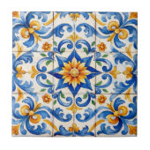 Sonnenstrahl Gewürz Azulejo  Fliese (Vorderseite)