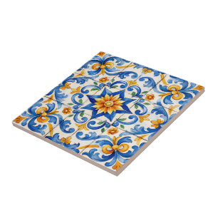 Sonnenstrahl Gewürz Azulejo  Fliese