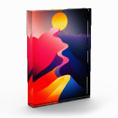 Sonnenstrahl - Lebhafter Abstrakter Berg Fotoblock (Links)