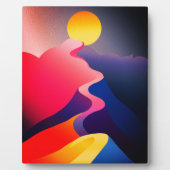 Sonnenstrahl - Lebhafter Abstrakter Berg Fotoplatte (Vorderseite)