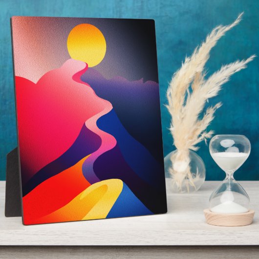 Sonnenstrahl - Lebhafter Abstrakter Berg Fotoplatte (Seite)