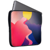 Sonnenstrahl - Lebhafter Abstrakter Berg Laptopschutzhülle (Vorne Rechts)