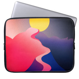 Sonnenstrahl - Lebhafter Abstrakter Berg Laptopschutzhülle