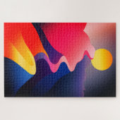 Sonnenstrahl - Lebhafter Abstrakter Berg Puzzle (Horizontal)