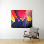 Sonnenstrahl - Lebhafter Abstrakter Berg Wandteppich (Beispiel (Horizontal))