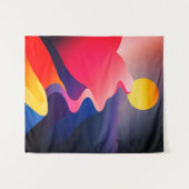 Sonnenstrahl - Lebhafter Abstrakter Berg Wandteppich (Vorderseite (Horizontal))