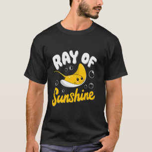 Sonnenstrahl Meer Ozean Stachelrochen Tier Manta R T-Shirt