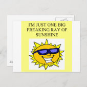 Sonnenstrahl Postkarte (Vorne/Hinten)