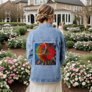 Sonnenstrahl Sonnenblumen Jeansjacke