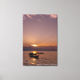Sonnenstrahl Sonnenuntergangsstrahlen Schwimmende  Leinwanddruck