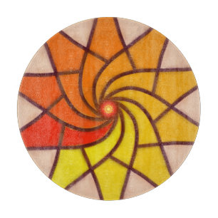 Sonnenstrahl-Spirale Schneidebrett
