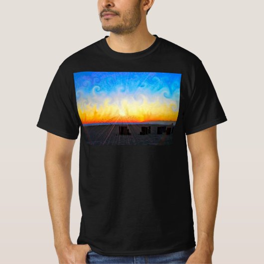 Sonnenstrahl Strand T-Shirt (Vorderseite)