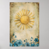 Sonnenstrahl-Wanddekoration.  Poster (Vorne)