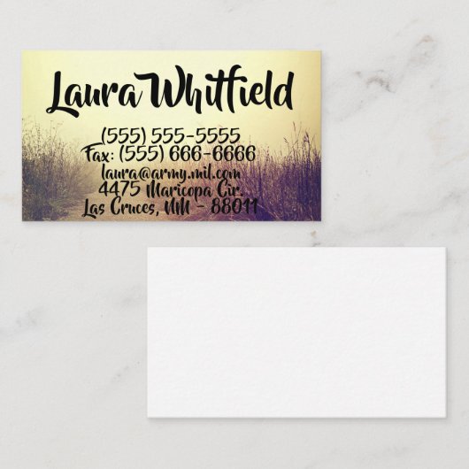 Sonnenstrahl-Wanderweg auf der Seite der Visitenka Visitenkarte (Vorne/Hinten)