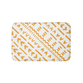 Sonnenstrahlen afrikanisches Muster in Weiß Badematte