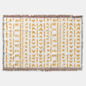 Sonnenstrahlen afrikanisches Muster in Weiß Decke (Vorderseite)