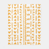 Sonnenstrahlen afrikanisches Muster in Weiß Fleecedecke (Vorderseite)